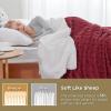 imageBedsure Sherpa Fleece Throw Blanket for Couch  Soft Fluffy ampamp Cozy Cable Jacquard Tufted Throw Blankets for Women Gift Thick Warm Blanket for Winter and All Seasons Beige 50x60 Inches00  Red