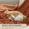 imageBedsure Sherpa Fleece Throw Blanket for Couch  Soft Fluffy ampamp Cozy Cable Jacquard Tufted Throw Blankets for Women Gift Thick Warm Blanket for Winter and All Seasons Beige 50x60 Inches04  Orange