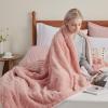 imageBedsure Sherpa Fleece Throw Blanket for Couch  Soft Fluffy ampamp Cozy Cable Jacquard Tufted Throw Blankets for Women Gift Thick Warm Blanket for Winter and All Seasons Beige 50x60 Inches08  Pink