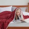 imageBedsure Sherpa Fleece Throw Blanket for Couch  Soft Fluffy ampamp Cozy Cable Jacquard Tufted Throw Blankets for Women Gift Thick Warm Blanket for Winter and All Seasons Beige 50x60 Inches00  Red