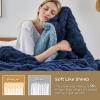 imageBedsure Sherpa Fleece Throw Blanket for Couch  Soft Fluffy ampamp Cozy Cable Jacquard Tufted Throw Blankets for Women Gift Thick Warm Blanket for Winter and All Seasons Beige 50x60 Inches06  Navy