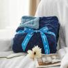 imageBedsure Sherpa Fleece Throw Blanket for Couch  Soft Fluffy ampamp Cozy Cable Jacquard Tufted Throw Blankets for Women Gift Thick Warm Blanket for Winter and All Seasons Beige 50x60 Inches06  Navy