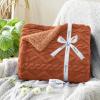 imageBedsure Sherpa Fleece Throw Blanket for Couch  Soft Fluffy ampamp Cozy Cable Jacquard Tufted Throw Blankets for Women Gift Thick Warm Blanket for Winter and All Seasons Beige 50x60 Inches04  Orange