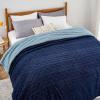 imageBedsure Sherpa Fleece Throw Blanket for Couch  Soft Fluffy ampamp Cozy Cable Jacquard Tufted Throw Blankets for Women Gift Thick Warm Blanket for Winter and All Seasons Beige 50x60 Inches06  Navy