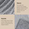 imageBedsure Sherpa Fleece Throw Blanket for Couch  Soft Fluffy ampamp Cozy Cable Jacquard Tufted Throw Blankets for Women Gift Thick Warm Blanket for Winter and All Seasons Beige 50x60 Inches01  Grey