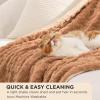 imageBedsure Sherpa Fleece Throw Blanket for Couch  Soft Fluffy ampamp Cozy Cable Jacquard Tufted Throw Blankets for Women Gift Thick Warm Blanket for Winter and All Seasons Beige 50x60 Inches02  Light Brown