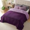 imageBedsure Sherpa Fleece Throw Blanket for Couch  Soft Fluffy ampamp Cozy Cable Jacquard Tufted Throw Blankets for Women Gift Thick Warm Blanket for Winter and All Seasons Beige 50x60 Inches09  Purple