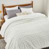 imageBedsure Sherpa Fleece Throw Blanket for Couch  Soft Fluffy ampamp Cozy Cable Jacquard Tufted Throw Blankets for Women Gift Thick Warm Blanket for Winter and All Seasons Beige 50x60 Inches03  Cream