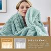 imageBedsure Sherpa Fleece Throw Blanket for Couch  Soft Fluffy ampamp Cozy Cable Jacquard Tufted Throw Blankets for Women Gift Thick Warm Blanket for Winter and All Seasons Beige 50x60 Inches07  Sage Green