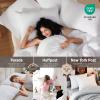 imageBedsure Soft Pillows Standard Size Set of 4  Standard Size Bed Pillows 4 Pack for Sleeping Soft and Supportive Hotel Quality Original Down Alternative Filling for Side Back SleepersMedium4PK