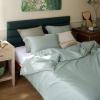 imageBedsure Striped Duvet Cover Queen Size  MoistureWicking Eucalyptus Lyocell Cotton ampamp Linen Hybrid Comforter Cover Set with Bowknot Ties Closure  GentleSoft ampamp Breathable Bedding Set  Seaweed Green08  Jadeite Green No Comforter