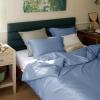 imageBedsure Striped Duvet Cover Queen Size  MoistureWicking Eucalyptus Lyocell Cotton ampamp Linen Hybrid Comforter Cover Set with Bowknot Ties Closure  GentleSoft ampamp Breathable Bedding Set  Seaweed Green10  Slate Blue No Comforter