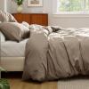 imageBedsure Striped Duvet Cover Queen Size  MoistureWicking Eucalyptus Lyocell Cotton ampamp Linen Hybrid Comforter Cover Set with Bowknot Ties Closure  GentleSoft ampamp Breathable Bedding Set  Seaweed Green05  Simply Taupe No Comforter