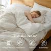 imageBedsure Striped Duvet Cover Queen Size  MoistureWicking Eucalyptus Lyocell Cotton ampamp Linen Hybrid Comforter Cover Set with Bowknot Ties Closure  GentleSoft ampamp Breathable Bedding Set  Seaweed Green02  Linen No Comforter