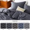 imageBedsure Striped Duvet Cover Queen Size  MoistureWicking Eucalyptus Lyocell Cotton ampamp Linen Hybrid Comforter Cover Set with Bowknot Ties Closure  GentleSoft ampamp Breathable Bedding Set  Seaweed Green07  Dark Grey No Comforter