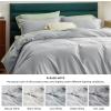 imageBedsure Striped Duvet Cover Queen Size  MoistureWicking Eucalyptus Lyocell Cotton ampamp Linen Hybrid Comforter Cover Set with Bowknot Ties Closure  GentleSoft ampamp Breathable Bedding Set  Seaweed Green06  Silver Grey No Comforter