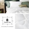 imageBedsure Striped Duvet Cover Queen Size  MoistureWicking Eucalyptus Lyocell Cotton ampamp Linen Hybrid Comforter Cover Set with Bowknot Ties Closure  GentleSoft ampamp Breathable Bedding Set  Seaweed Green01  Bright White No Comforter