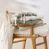 imageBedsure Striped Duvet Cover Queen Size  MoistureWicking Eucalyptus Lyocell Cotton ampamp Linen Hybrid Comforter Cover Set with Bowknot Ties Closure  GentleSoft ampamp Breathable Bedding Set  Seaweed Green02  Linen No Comforter
