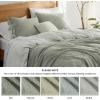 imageBedsure Striped Duvet Cover Queen Size  MoistureWicking Eucalyptus Lyocell Cotton ampamp Linen Hybrid Comforter Cover Set with Bowknot Ties Closure  GentleSoft ampamp Breathable Bedding Set  Seaweed Green06  Seaweed Green No Comforter