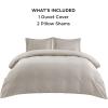 imageBedsure Striped Duvet Cover Queen Size  MoistureWicking Eucalyptus Lyocell Cotton ampamp Linen Hybrid Comforter Cover Set with Bowknot Ties Closure  GentleSoft ampamp Breathable Bedding Set  Seaweed Green03  Sand No Comforter