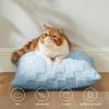 imageBedsure Throw Pillow Covers  Pack of 2 18x18 Pillow Cover Soft Cozy Fluffy Checkered Design Home Decor for Sofa Couch Bed White06sea Blue