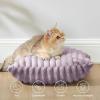 imageBedsure Throw Pillow Covers  Pack of 2 18x18 Pillow Cover Soft Cozy Fluffy Striped Design Home Decor for Sofa Couch Bed Linen05light Purple