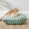 imageBedsure Throw Pillow Covers  Pack of 2 18x18 Pillow Cover Soft Cozy Fluffy Striped Design Home Decor for Sofa Couch Bed Linen14green