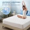 imageBedsure Twin Mattress Protector Quilted Twin Mattress Topper with Deep Pocket up to 22 Inches Soft Breathable Noiseless Bed Cover Waterproof Pad Bed for Home Bedroom Hotel  WhiteWhite