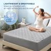 imageBedsure Twin Mattress Protector Quilted Twin Mattress Topper with Deep Pocket up to 22 Inches Soft Breathable Noiseless Bed Cover Waterproof Pad Bed for Home Bedroom Hotel  WhiteGray