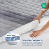 imageBedsure Twin Mattress Protector Quilted Twin Mattress Topper with Deep Pocket up to 22 Inches Soft Breathable Noiseless Bed Cover Waterproof Pad Bed for Home Bedroom Hotel  WhiteGray