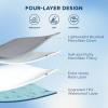 imageBedsure Twin Mattress Protector Quilted Twin Mattress Topper with Deep Pocket up to 22 Inches Soft Breathable Noiseless Bed Cover Waterproof Pad Bed for Home Bedroom Hotel  WhiteGray