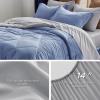 imageBedsure Twin XL Comforter Set  5 Pieces Reversible Blush Pink Bedding Twin XL Size Bed Set for All Seasons Bed in a Bag with Down Alternative Comforter Sheets Pillowcase ampamp Sham12  Infinity Blue