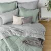 imageBedsure Twin XL Comforter Set  5 Pieces Reversible Blush Pink Bedding Twin XL Size Bed Set for All Seasons Bed in a Bag with Down Alternative Comforter Sheets Pillowcase ampamp Sham08  Sage Green