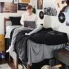 imageBedsure Twin XL Comforter Set  5 Pieces Reversible Blush Pink Bedding Twin XL Size Bed Set for All Seasons Bed in a Bag with Down Alternative Comforter Sheets Pillowcase ampamp Sham02  Black
