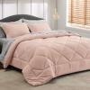 imageBedsure Twin XL Comforter Set  5 Pieces Reversible Blush Pink Bedding Twin XL Size Bed Set for All Seasons Bed in a Bag with Down Alternative Comforter Sheets Pillowcase ampamp Sham13  Blush Pink