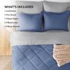 imageBedsure Twin XL Comforter Set  5 Pieces Reversible Blush Pink Bedding Twin XL Size Bed Set for All Seasons Bed in a Bag with Down Alternative Comforter Sheets Pillowcase ampamp Sham12  Infinity Blue