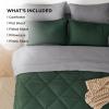 imageBedsure Twin XL Comforter Set  5 Pieces Reversible Blush Pink Bedding Twin XL Size Bed Set for All Seasons Bed in a Bag with Down Alternative Comforter Sheets Pillowcase ampamp Sham05  Forest Green