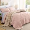 imageBedsure Twin XL Comforter Set  5 Pieces Reversible Blush Pink Bedding Twin XL Size Bed Set for All Seasons Bed in a Bag with Down Alternative Comforter Sheets Pillowcase ampamp Sham13  Blush Pink