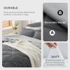 imageBedsure Twin XL Comforter Set  5 Pieces Reversible Blush Pink Bedding Twin XL Size Bed Set for All Seasons Bed in a Bag with Down Alternative Comforter Sheets Pillowcase ampamp Sham06  Dark Grey