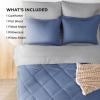 imageBedsure Twin XL Comforter Set  5 Pieces Reversible Blush Pink Bedding Twin XL Size Bed Set for All Seasons Bed in a Bag with Down Alternative Comforter Sheets Pillowcase ampamp Sham12  Infinity Blue