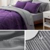 imageBedsure Twin XL Comforter Set  5 Pieces Reversible Blush Pink Bedding Twin XL Size Bed Set for All Seasons Bed in a Bag with Down Alternative Comforter Sheets Pillowcase ampamp Sham10  Purple