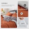 imageBedsure Twin XL Comforter Set  5 Pieces Reversible Blush Pink Bedding Twin XL Size Bed Set for All Seasons Bed in a Bag with Down Alternative Comforter Sheets Pillowcase ampamp Sham17  Burnt Orange