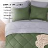 imageBedsure Twin XL Comforter Set  5 Pieces Reversible Blush Pink Bedding Twin XL Size Bed Set for All Seasons Bed in a Bag with Down Alternative Comforter Sheets Pillowcase ampamp Sham21  Olive Green