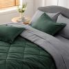imageBedsure Twin XL Comforter Set  5 Pieces Reversible Blush Pink Bedding Twin XL Size Bed Set for All Seasons Bed in a Bag with Down Alternative Comforter Sheets Pillowcase ampamp Sham05  Forest Green