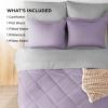 imageBedsure Twin XL Comforter Set  5 Pieces Reversible Blush Pink Bedding Twin XL Size Bed Set for All Seasons Bed in a Bag with Down Alternative Comforter Sheets Pillowcase ampamp Sham18  Light Purple