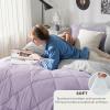 imageBedsure Twin XL Comforter Set  5 Pieces Reversible Blush Pink Bedding Twin XL Size Bed Set for All Seasons Bed in a Bag with Down Alternative Comforter Sheets Pillowcase ampamp Sham18  Light Purple