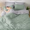 imageBedsure Twin XL Comforter Set  5 Pieces Reversible Blush Pink Bedding Twin XL Size Bed Set for All Seasons Bed in a Bag with Down Alternative Comforter Sheets Pillowcase ampamp Sham08  Sage Green