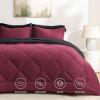 imageBedsure Twin XL Comforter Set  5 Pieces Reversible Blush Pink Bedding Twin XL Size Bed Set for All Seasons Bed in a Bag with Down Alternative Comforter Sheets Pillowcase ampamp Sham07  Burgundy  Black