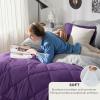 imageBedsure Twin XL Comforter Set  5 Pieces Reversible Blush Pink Bedding Twin XL Size Bed Set for All Seasons Bed in a Bag with Down Alternative Comforter Sheets Pillowcase ampamp Sham10  Purple