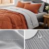 imageBedsure Twin XL Comforter Set  5 Pieces Reversible Blush Pink Bedding Twin XL Size Bed Set for All Seasons Bed in a Bag with Down Alternative Comforter Sheets Pillowcase ampamp Sham17  Burnt Orange
